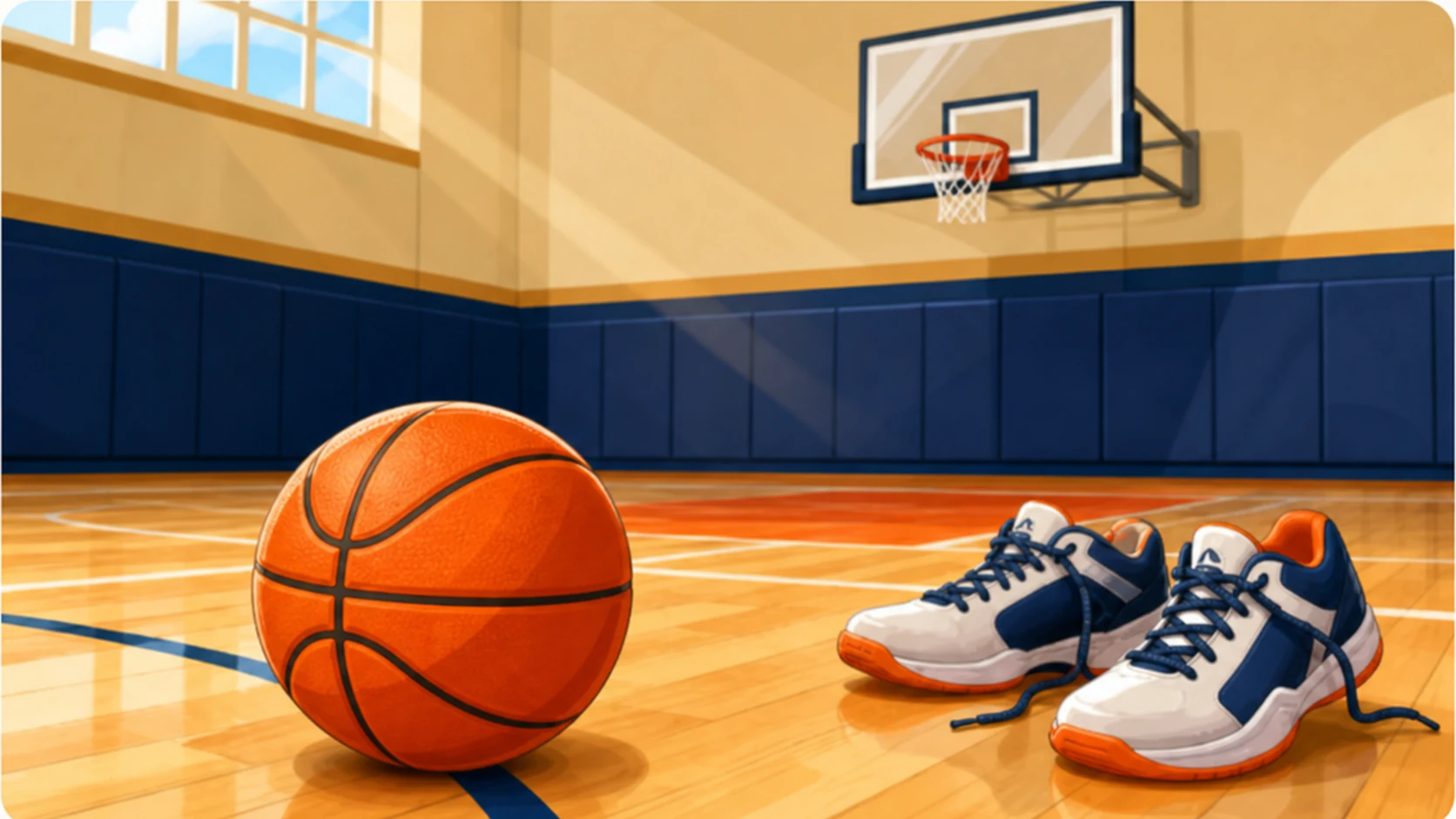 Basketball visual cue