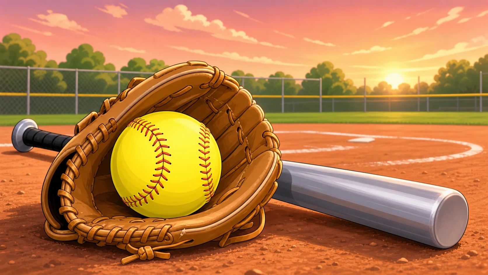 Softball visual cue